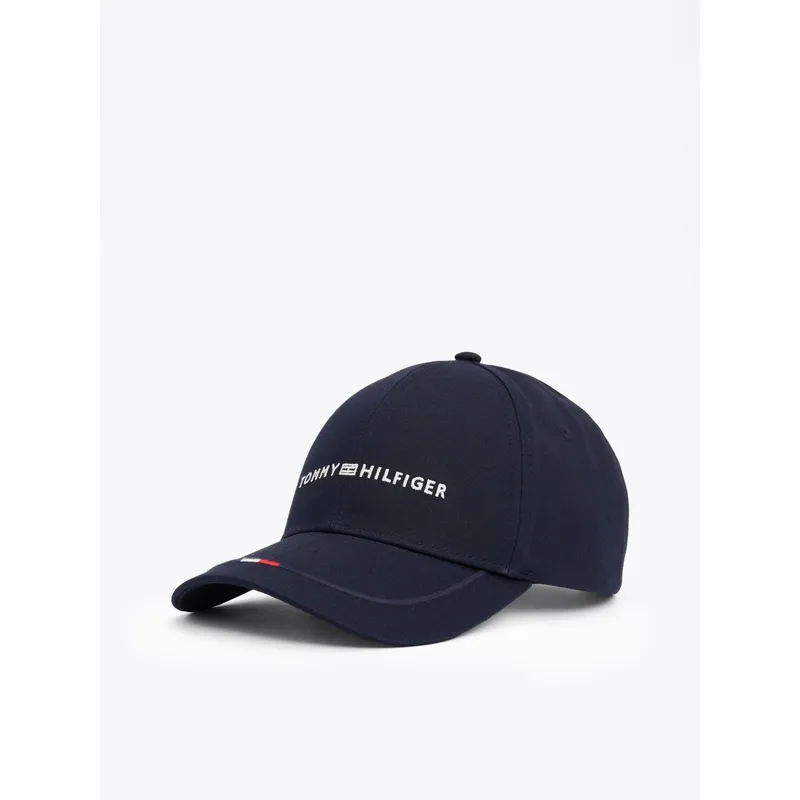 TOMMY HILFIGER - Gorra azul de béisbol con logo bordado Tommy Hilfiger
