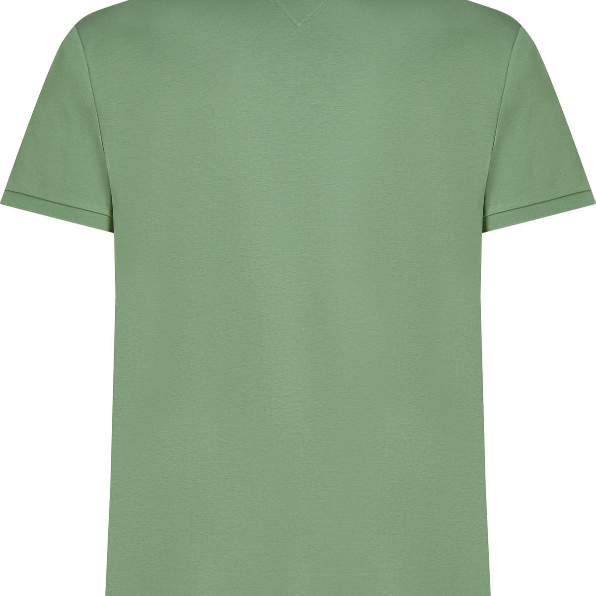 TOMMY HILFIGER - Polo verde de punto interlock de corte regular Tommy Hilfiger