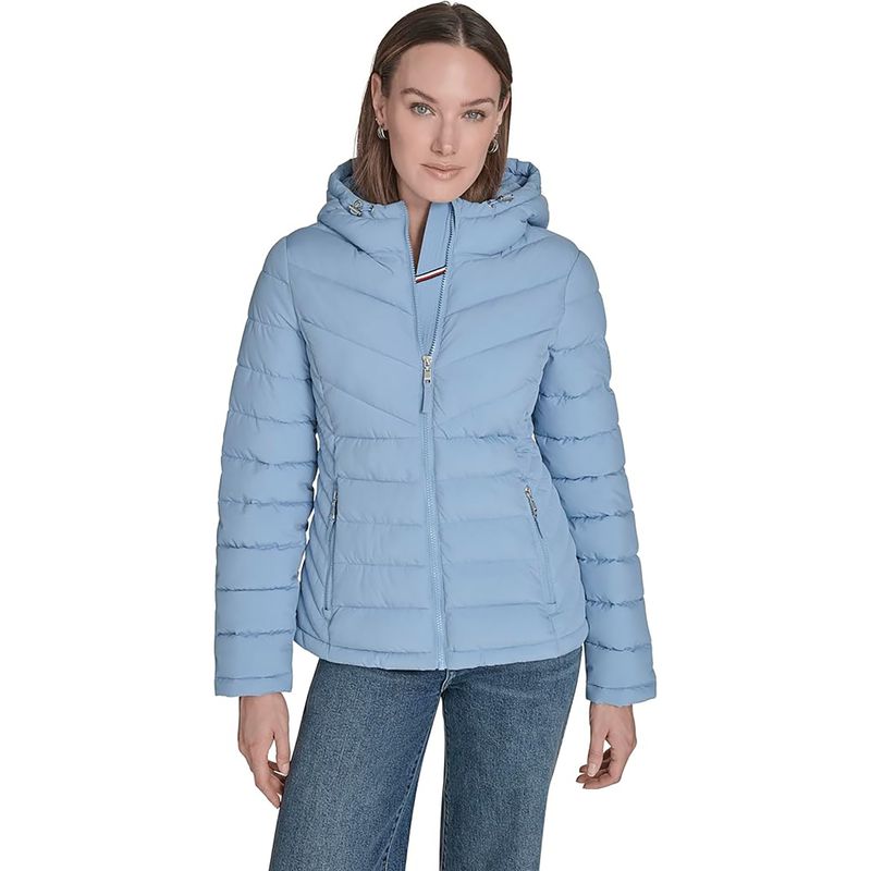TOMMY HILFIGER - Chaqueta azul claro ligera acolchada Tommy Hilfiger
