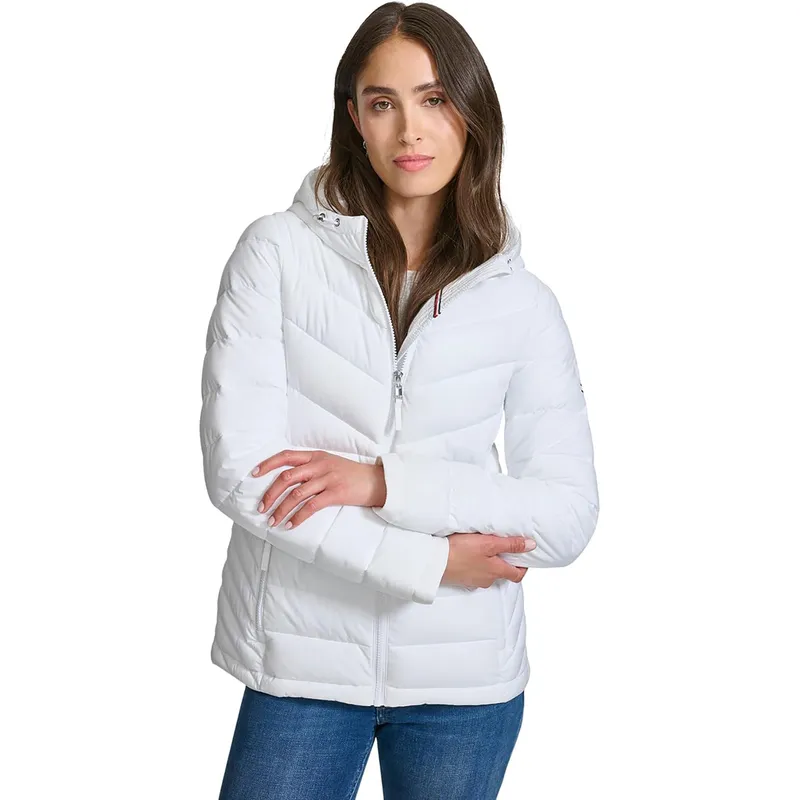 TOMMY HILFIGER - Chaqueta blanca ligera acolchada  Tommy Hilfiger