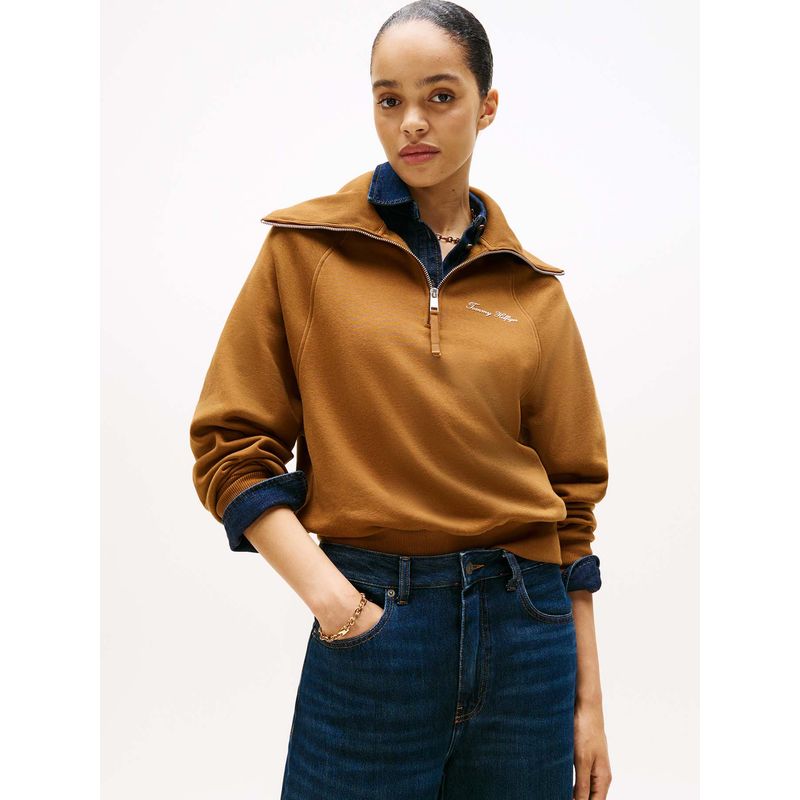 TOMMY HILFIGER - Saco beige de punto interlock Tommy Hilfiger