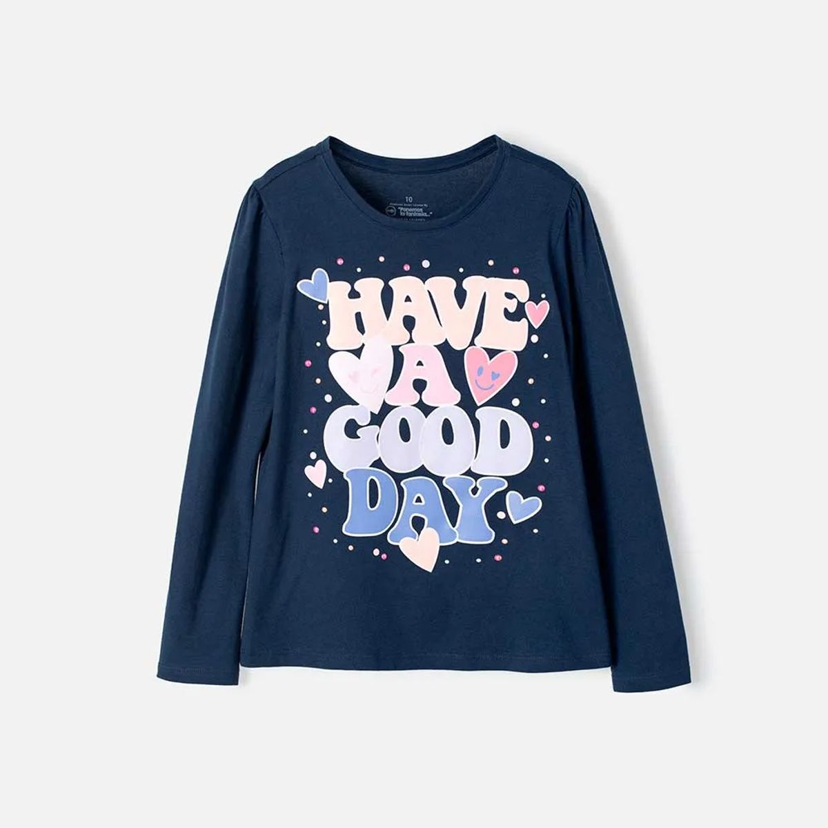 MIC - Camiseta de Mic manga larga azul para niña