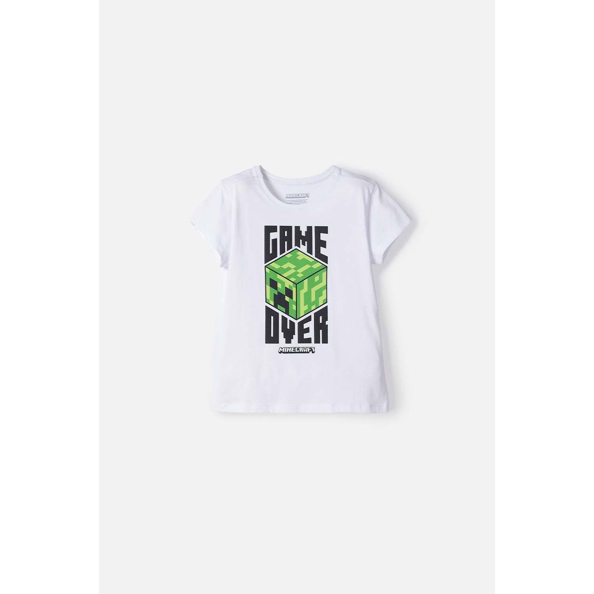 MINECRAFT - Camiseta de Minecraft manga corta blanco para niña