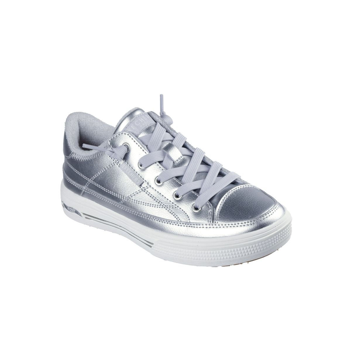 SKECHERS - Tenis Skechers Mujer Arch Fit Arcade Veganos Gris Metálico