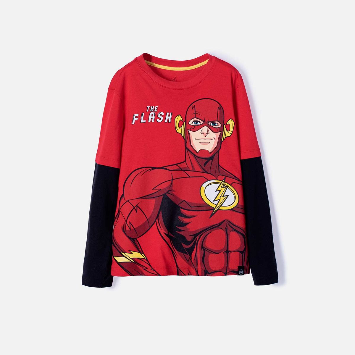 DC COMICS - Camiseta de Flash roja manga larga para niño