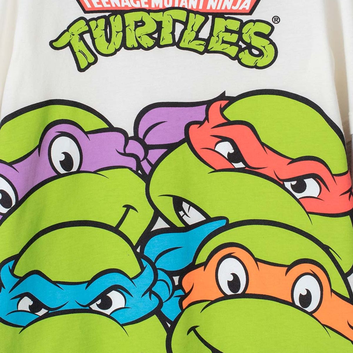NICKELODEON - Camiseta de las Tortugas Ninja manga larga blanca y gris para niño