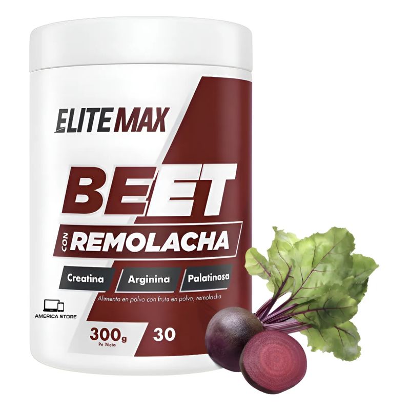 ELITE MAX - Beet Remolacha En Polvo Creatina Arginina Palatinosa 300g