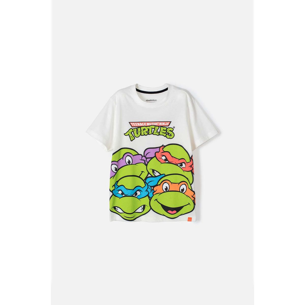 NICKELODEON - Camiseta Tortugas Ninja manga corta blanca para niño