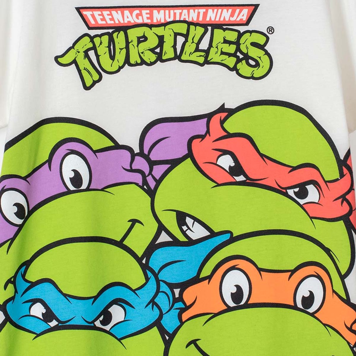 NICKELODEON - Camiseta Tortugas Ninja manga corta blanca para niño