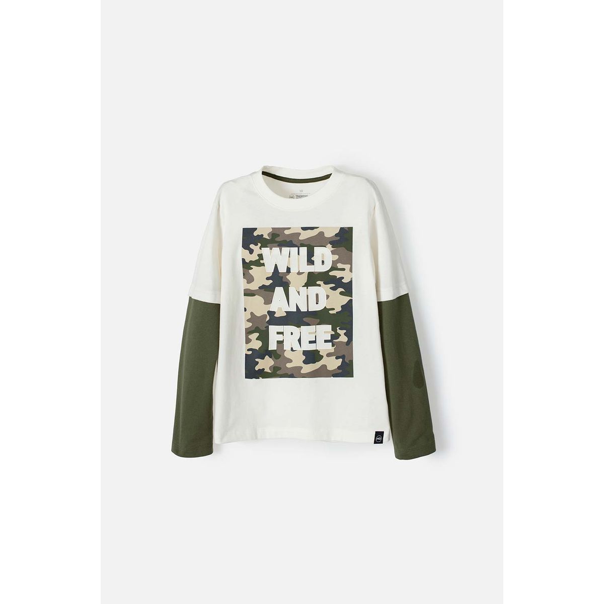 MIC - Camiseta de Mic manga larga marfil para niño