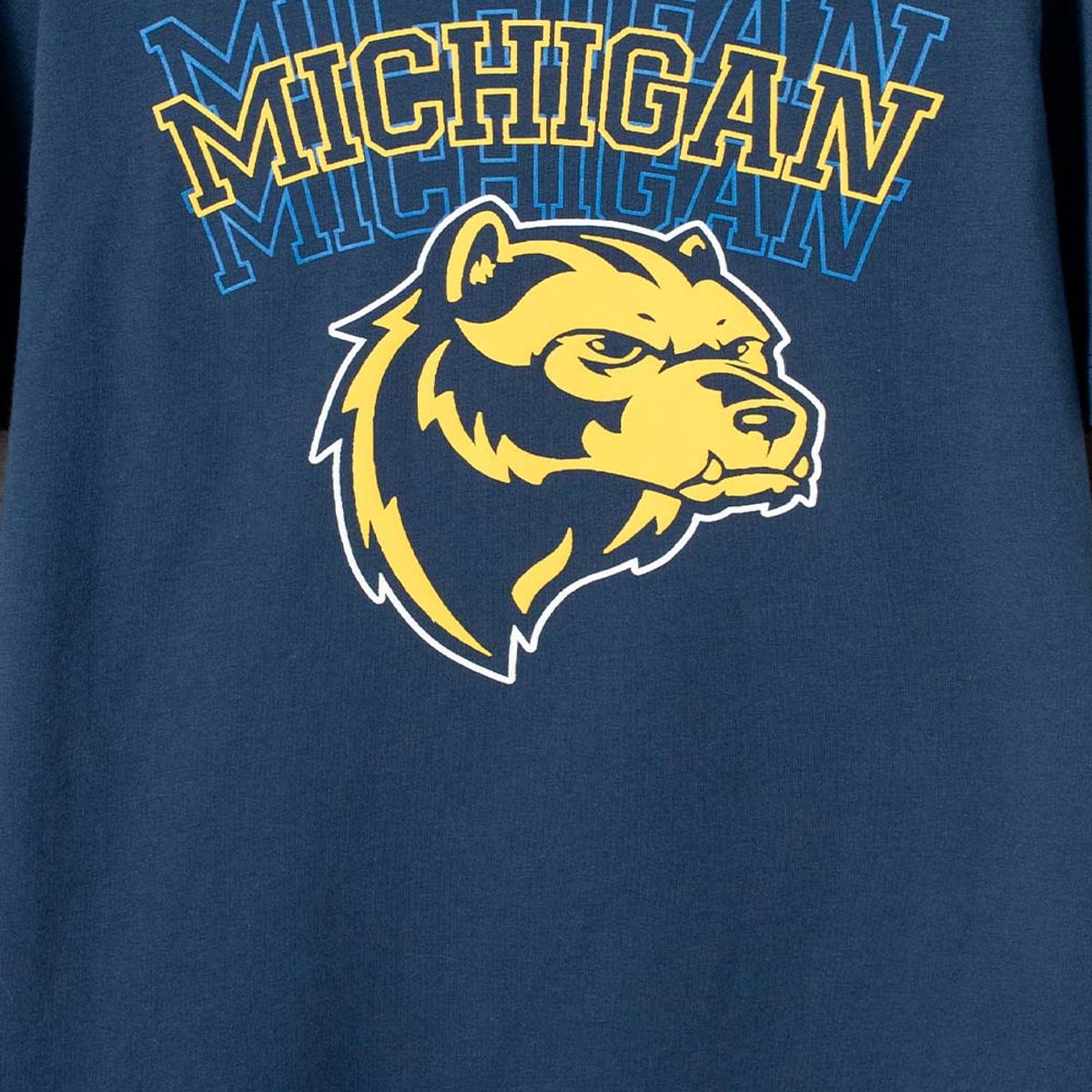 MIC - Camiseta de Mic manga larga azul y gris para niño