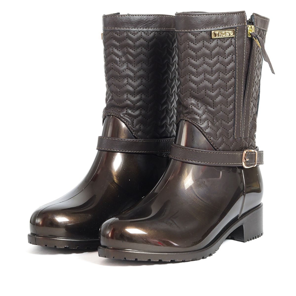 INCO - Botas Lluvia Mujer Café Thory Viena