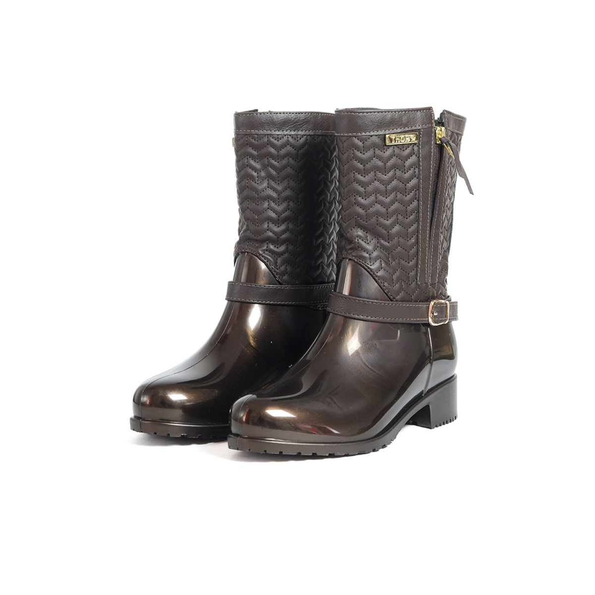 INCO - Botas Lluvia Mujer Café Thory Viena