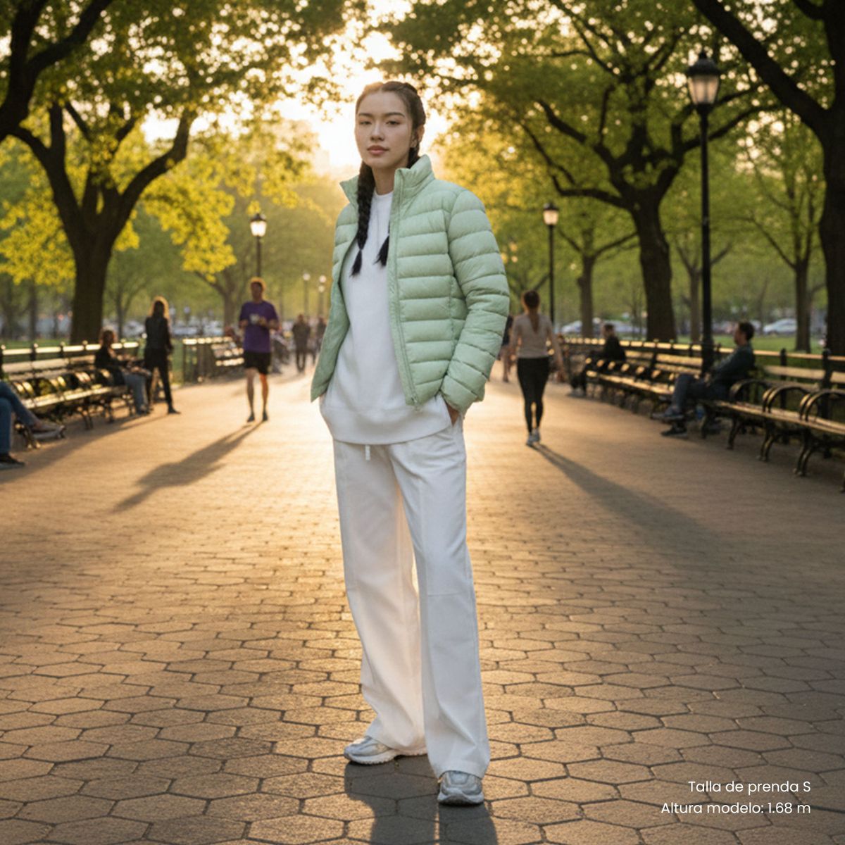 TOTTO - Chaqueta Acolchada Para Mujer Verde Colora Totto