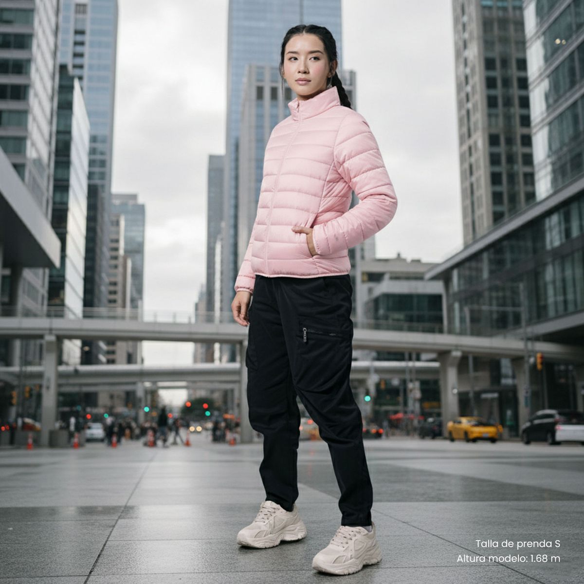 TOTTO - Chaqueta Acolchada Para Mujer Rosa Colora Totto