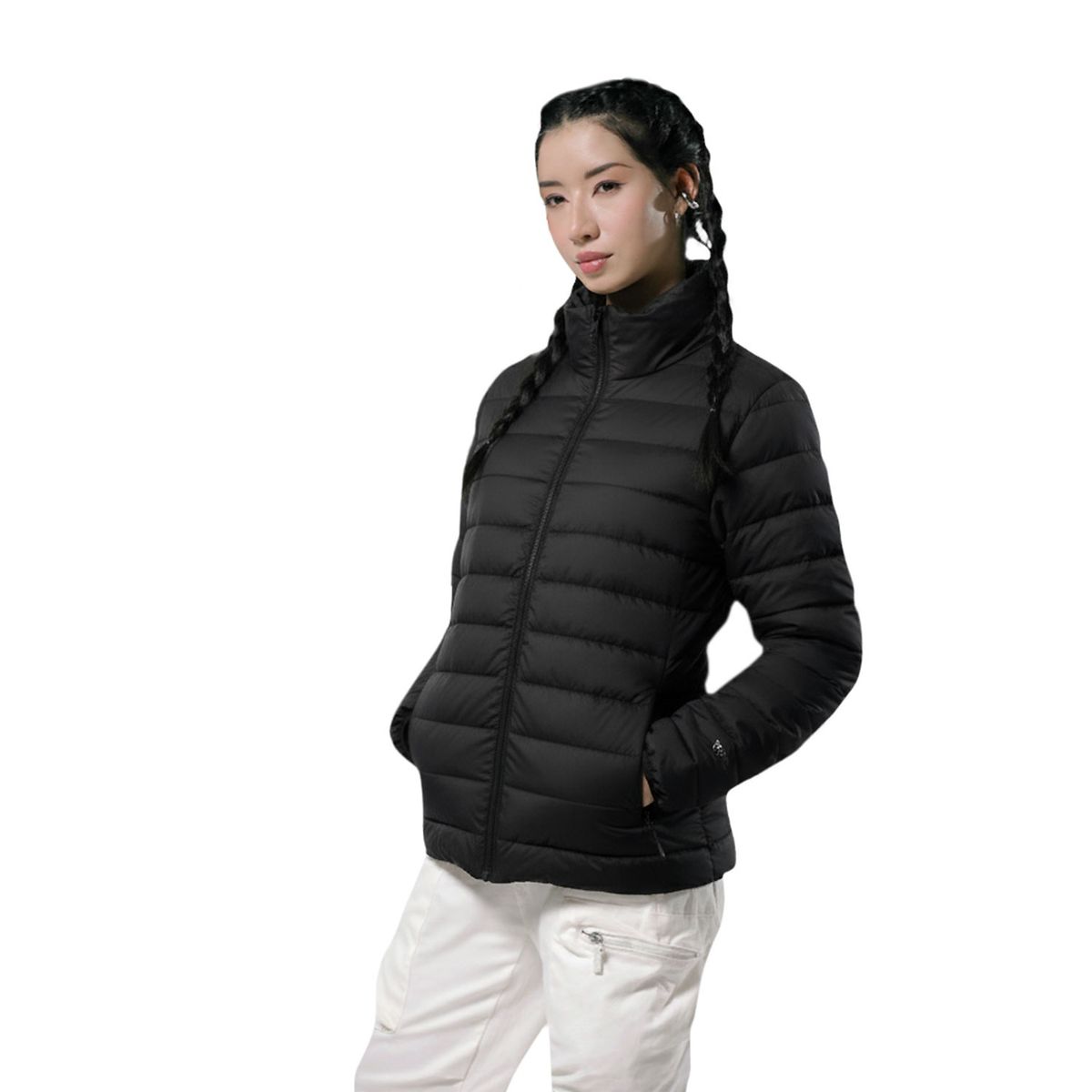 TOTTO - Chaqueta Acolchada Para Mujer Negra Colora Totto