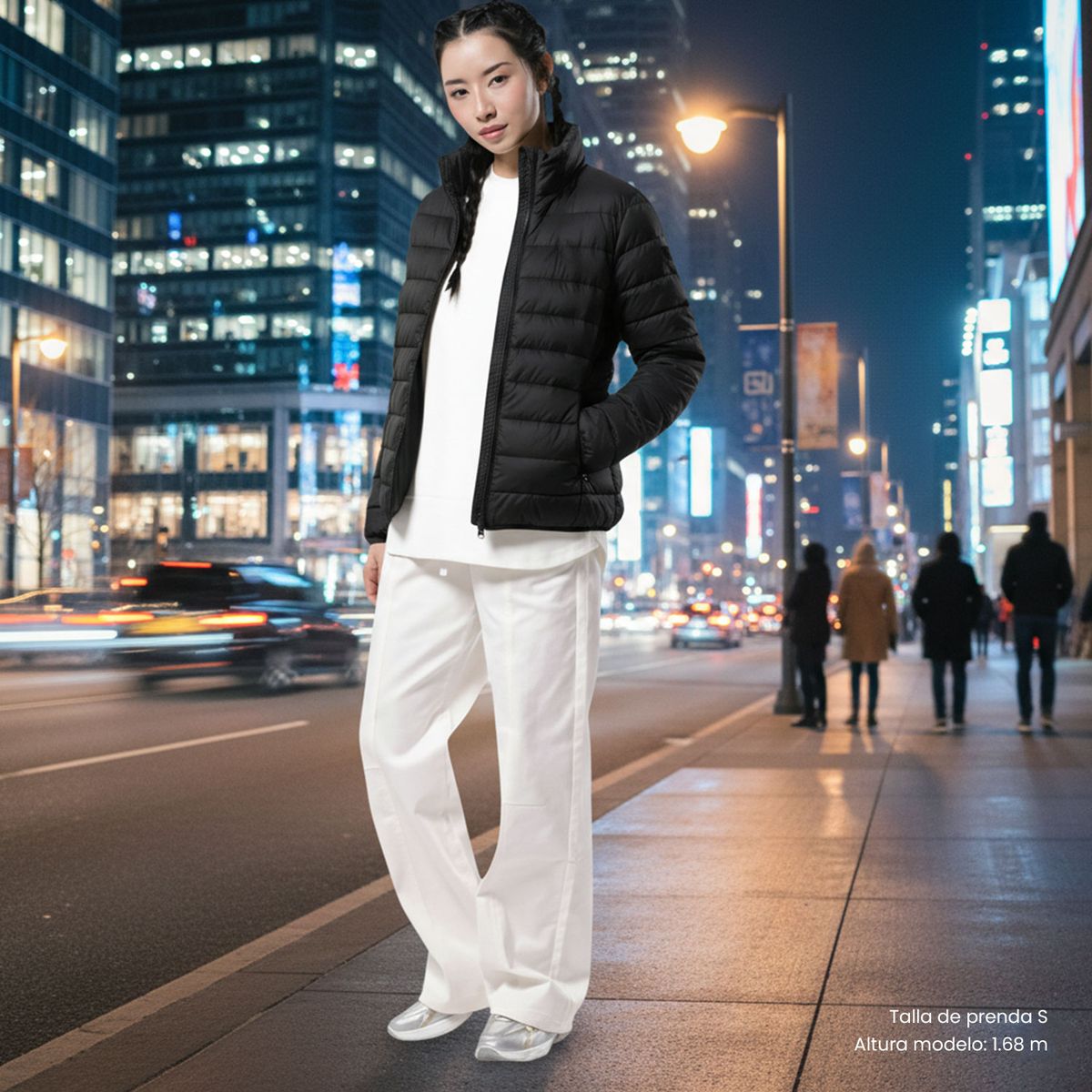 TOTTO - Chaqueta Acolchada Para Mujer Negra Colora Totto