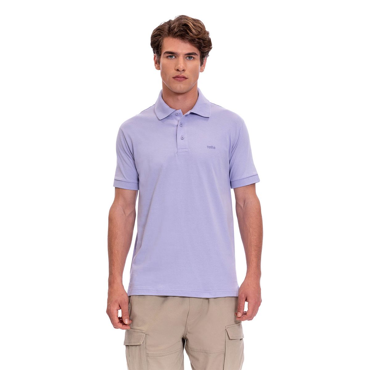 TOTTO - Camiseta Tipo Polo en Jersey para Hombre Totto Morada Mkp