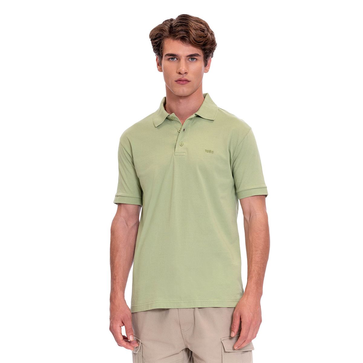 TOTTO - Camiseta Tipo Polo en Jersey para Hombre Totto Verde Mkp