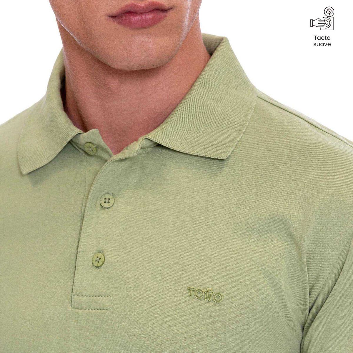 TOTTO - Camiseta Tipo Polo en Jersey para Hombre Totto Verde Mkp