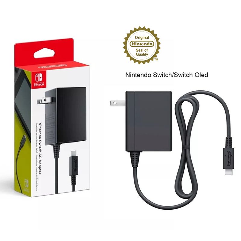 NINTENDO - Adaptador De Corriente Original Cargador Ac Nintendo SwitchOled