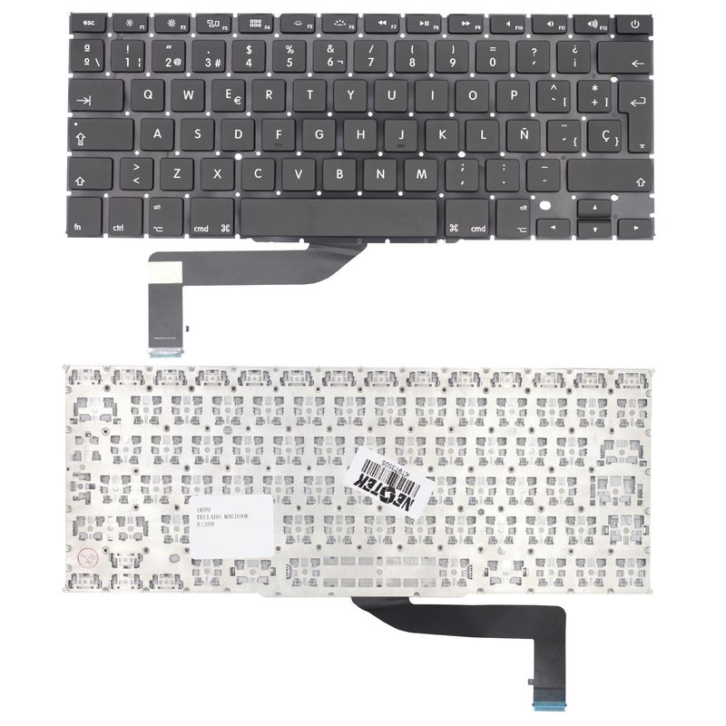 NEOTEK - eclado Interno  para MACBOOK Pro A1398 Retina 15 espanol