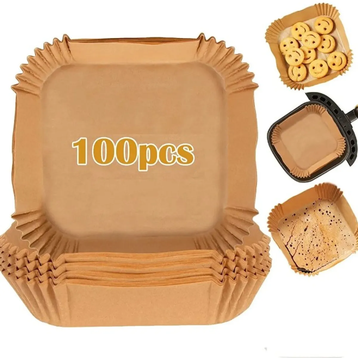 CHINA GLAZE - Bandeja de papel para freidora de aire