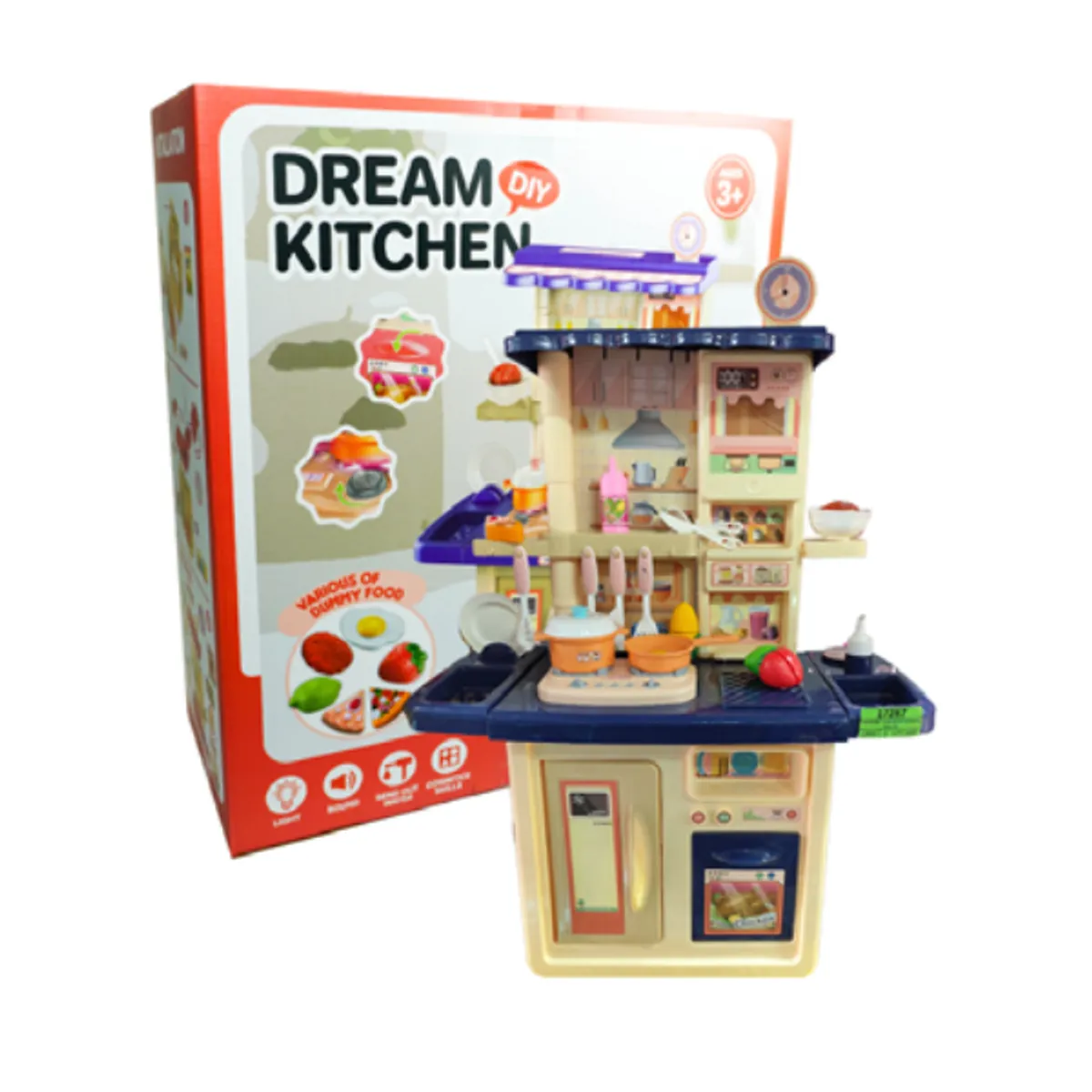 KITCHEN - Cocina Cocinita Infantil Niñas Luz Sonido Agua Vapor 75 Cm