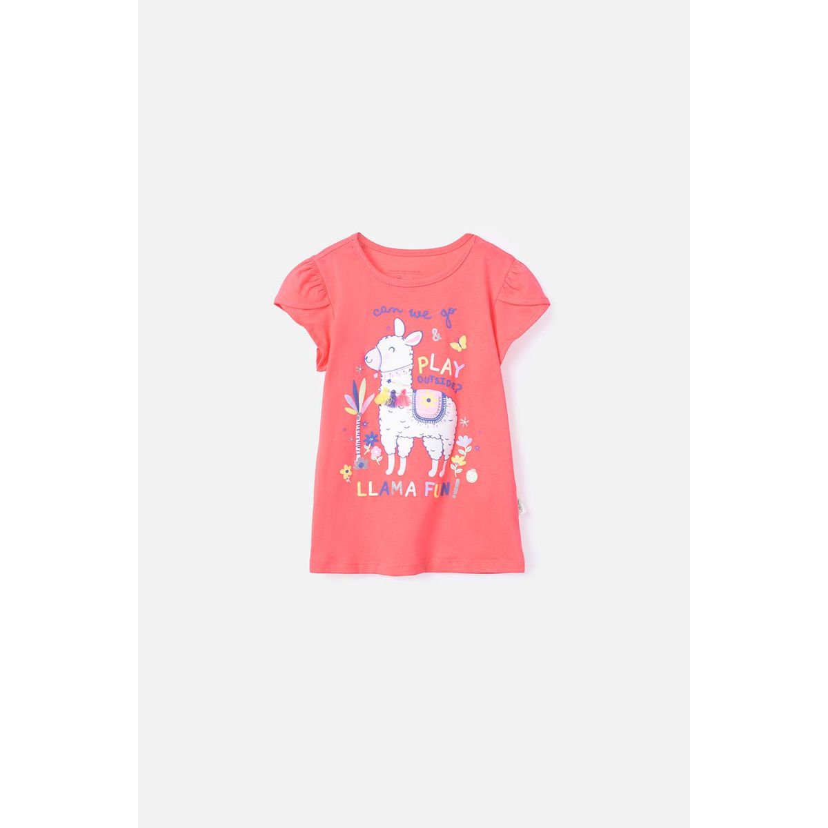 LITTLEMIC - Camiseta LittleMic manga corta coral para niña