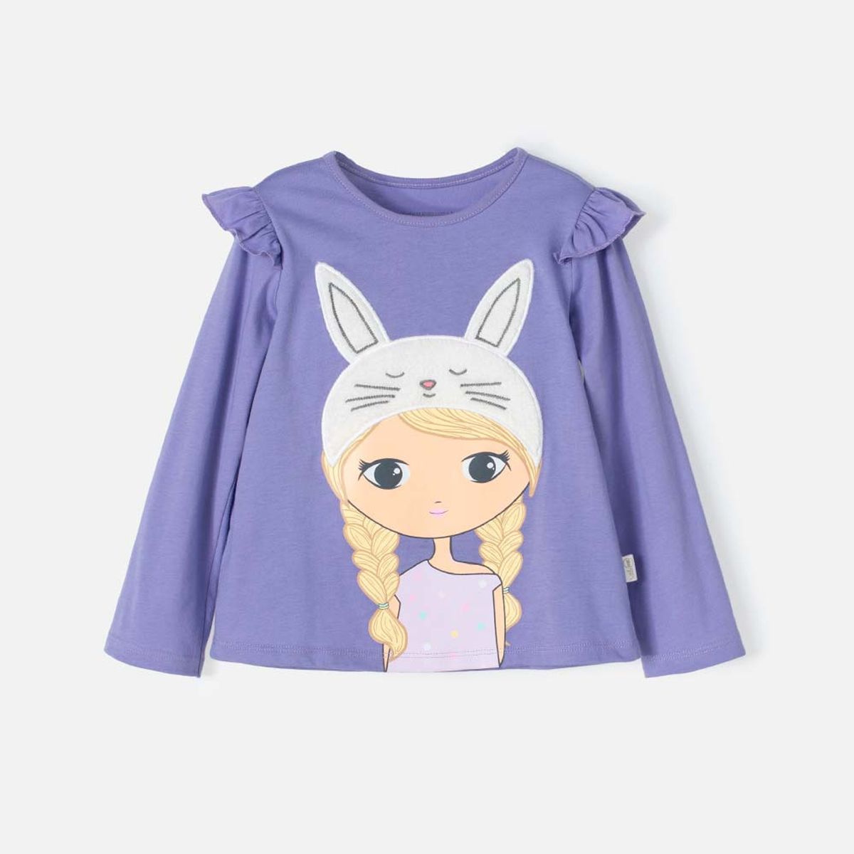 LITTLEMIC - Camiseta de LittleMic manga larga morada para niña