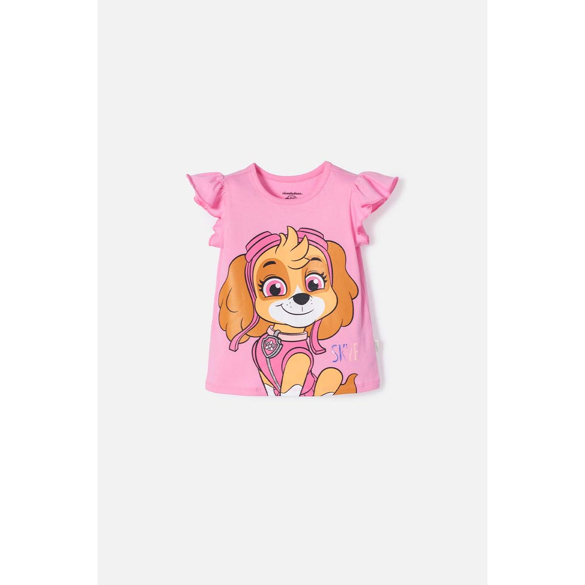 NICKELODEON - Camiseta de Paw patrol manga corta rosada para niña 2T a 6T