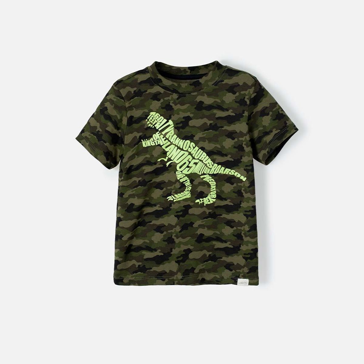 LITTLEMIC - Camiseta de LittleMic manga corta verde militar para nino