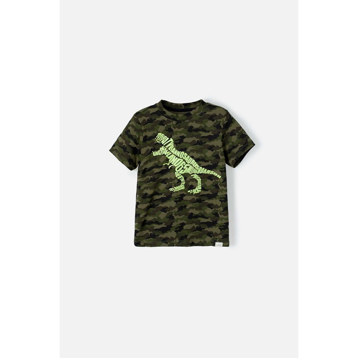 LITTLEMIC - Camiseta de LittleMic manga corta verde militar para nino