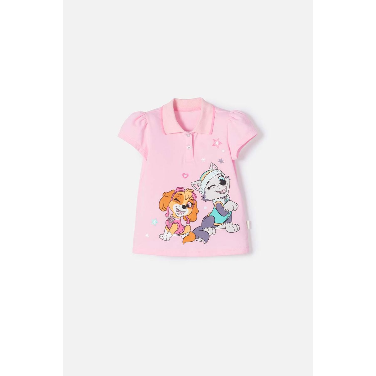 NICKELODEON - Camiseta tipo Polo Paw Patrol rosada para niña