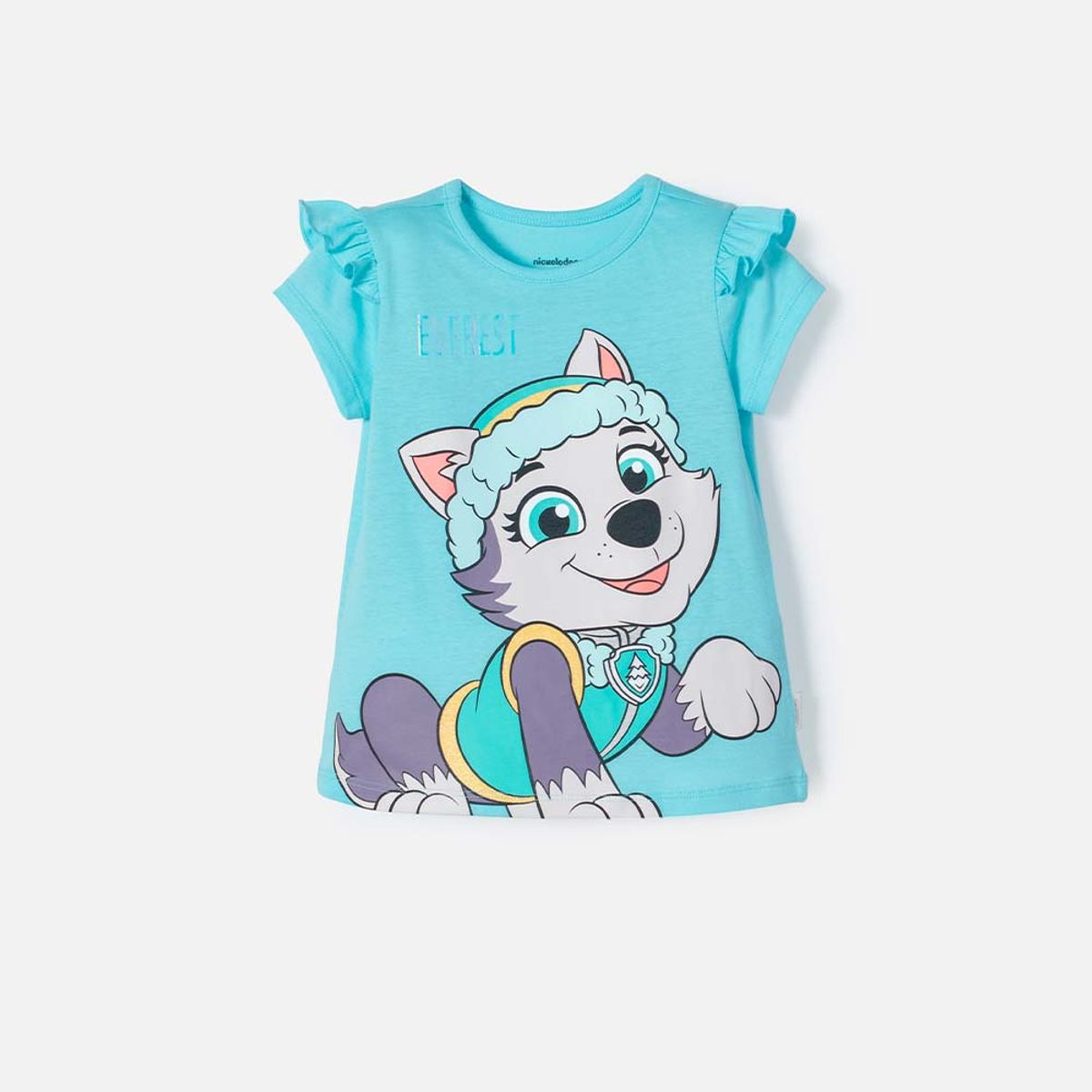 NICKELODEON - Camiseta de Paw Patrol manga corta turquesa para niña 2T a 6T