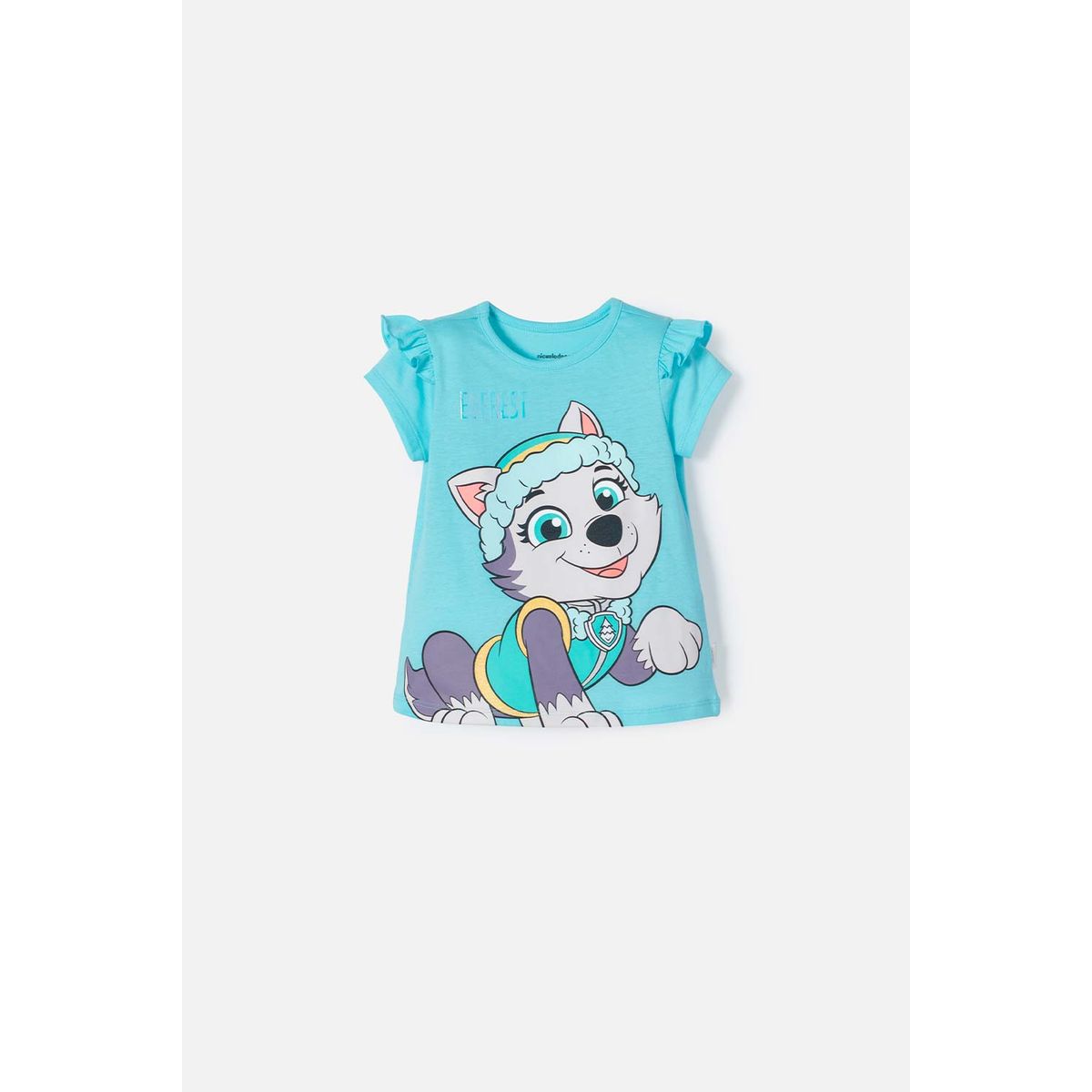 NICKELODEON - Camiseta de Paw Patrol manga corta turquesa para niña 2T a 6T