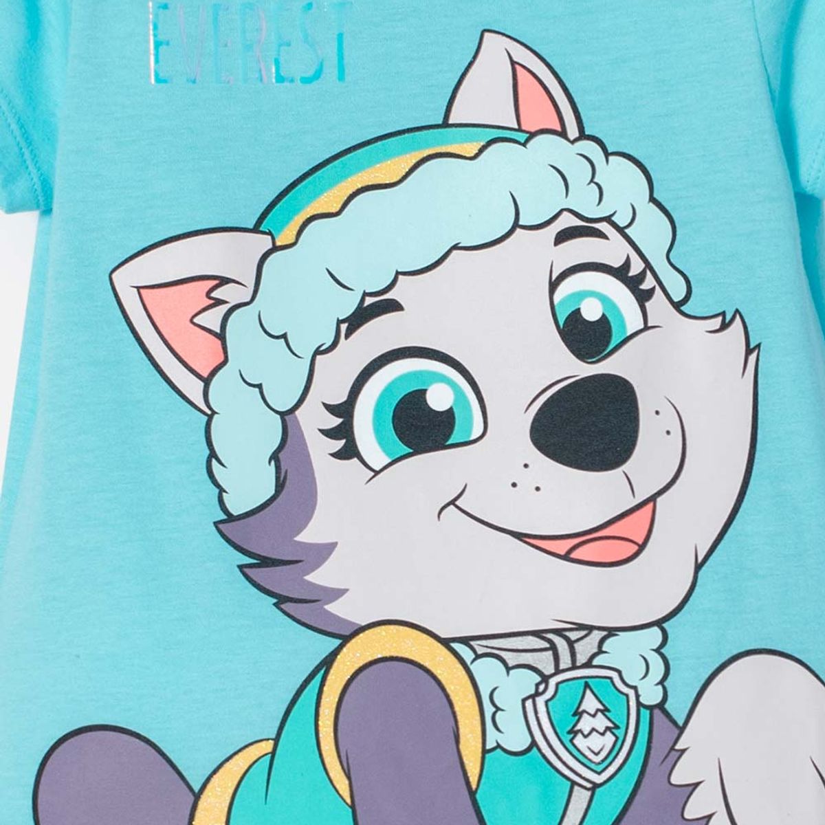 NICKELODEON - Camiseta de Paw Patrol manga corta turquesa para niña 2T a 6T
