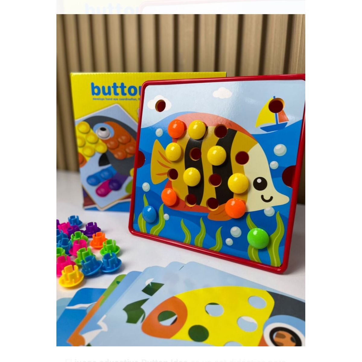 AMERICAN GENERICS - Juego para niños button idea  - juego de mesa