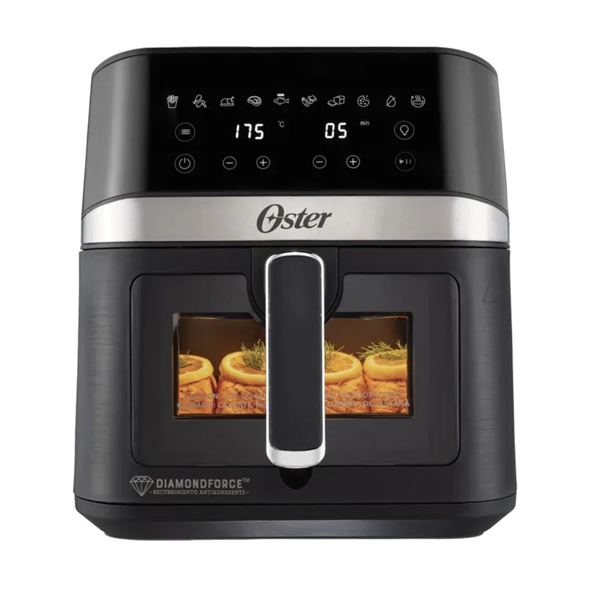 OSTER - Freidora de aire OSTER 6Lts Digital DiamondForce con ventana Negra