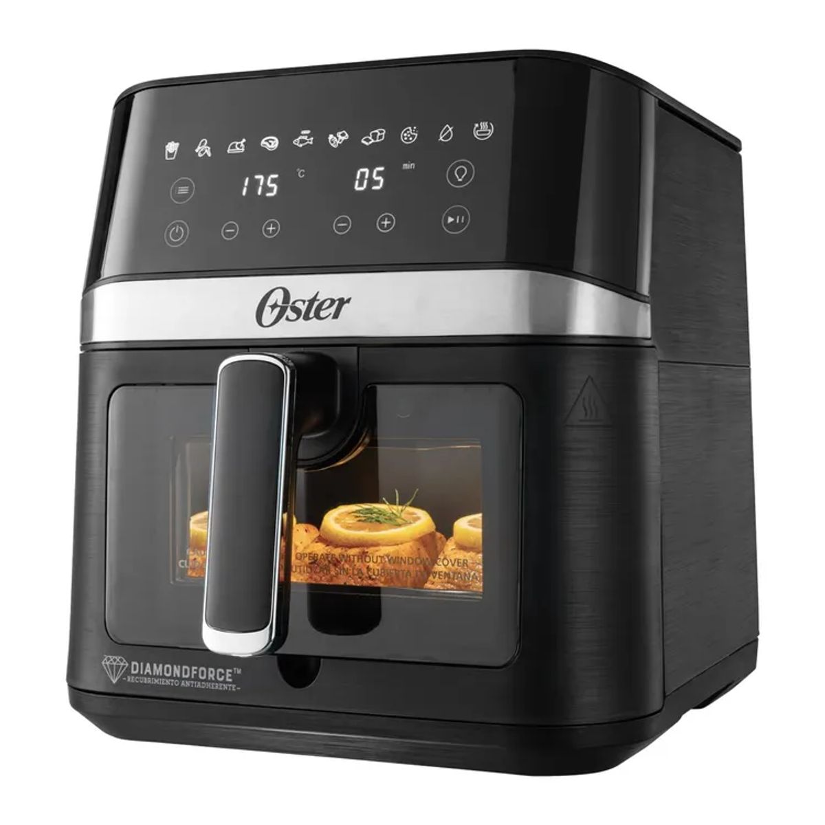 OSTER - Freidora de aire OSTER 6Lts Digital DiamondForce con ventana Negra