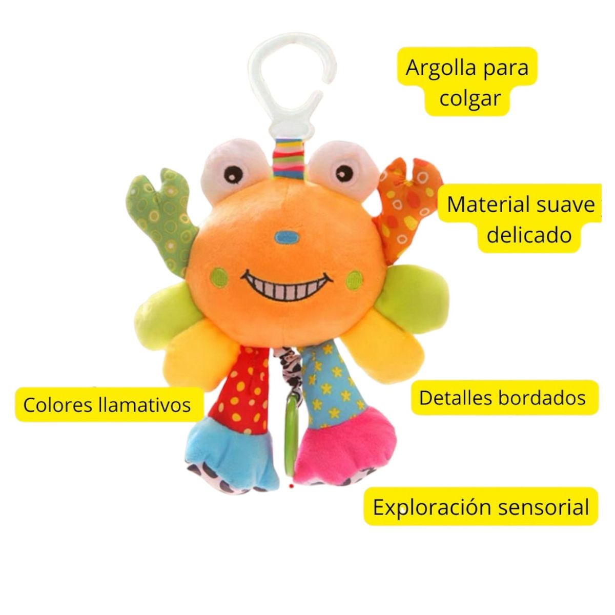 GENERICO - Sonajero De Estimulación Colgante Animal Cangrejo