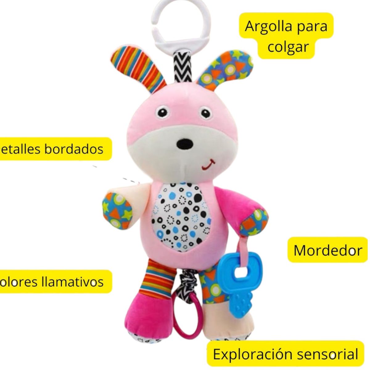 GENERICO - Sonajero De Estimulación Colgante Animal Conejo