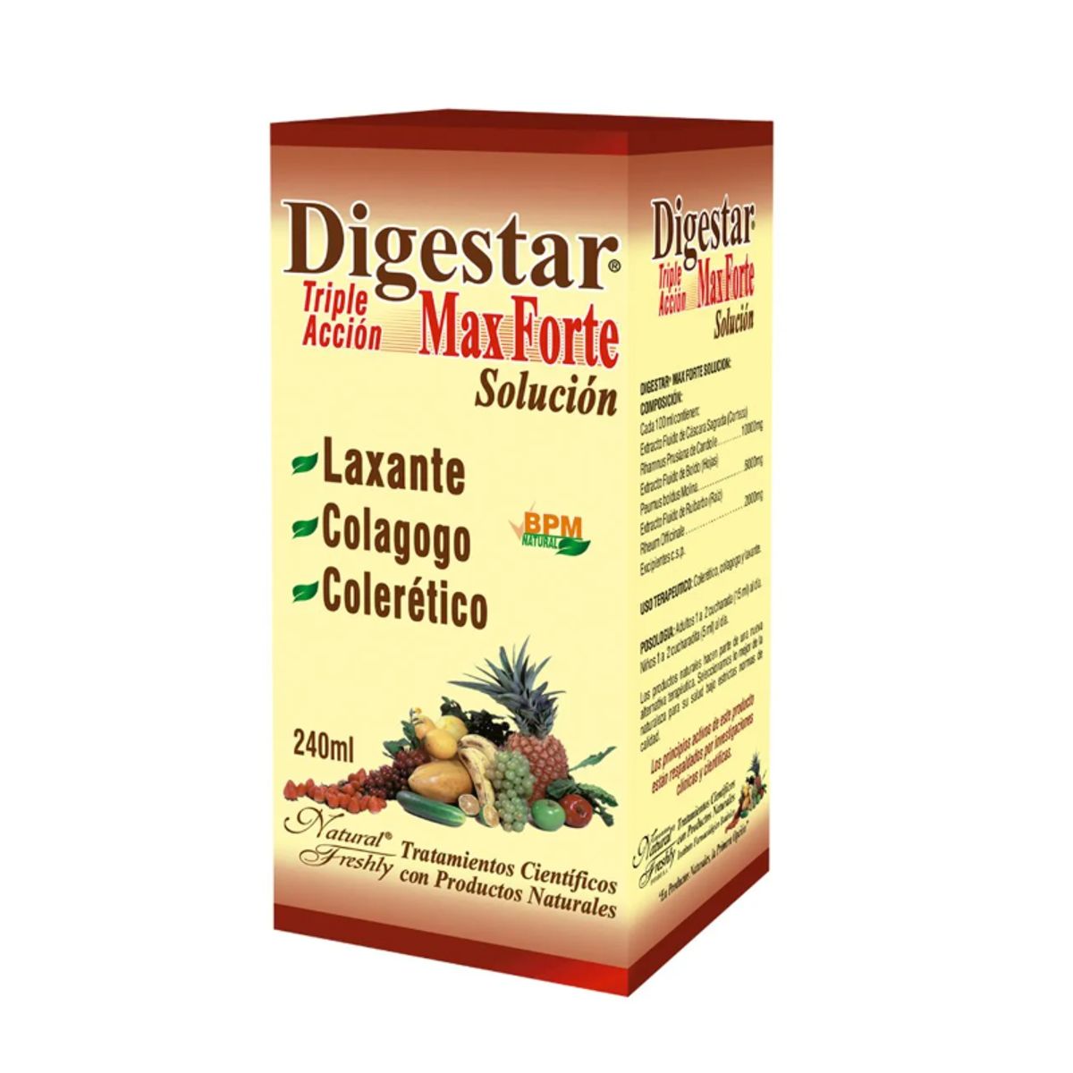 NATURAL FRESHLY - SUPLEMENTO CON PSYLLIUM+ BOLDO +VITAMINAS 240 ./DIGESTAR