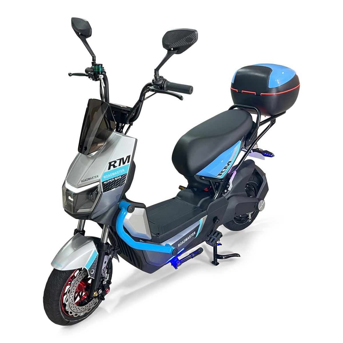 ROADMASTER - Bicicleta Eléctrica Roadmaster Águila PRO 60v GrisAzul +Baul