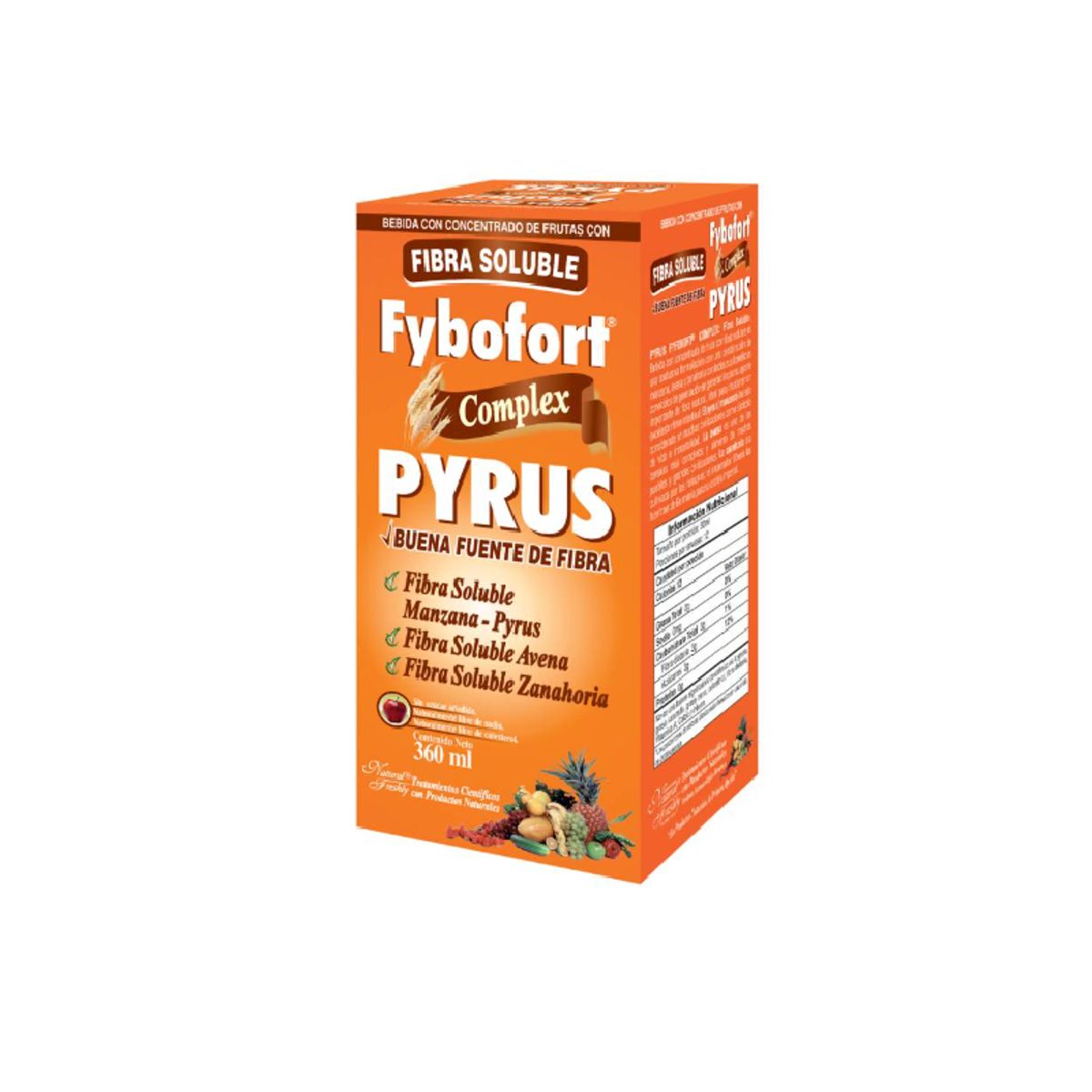 NATURAL FRESHLY - SUPLEMENTO CON PYSILLIUM CONCENTRADO DE FRUTAS Y VITAMINAS FYBOFORT