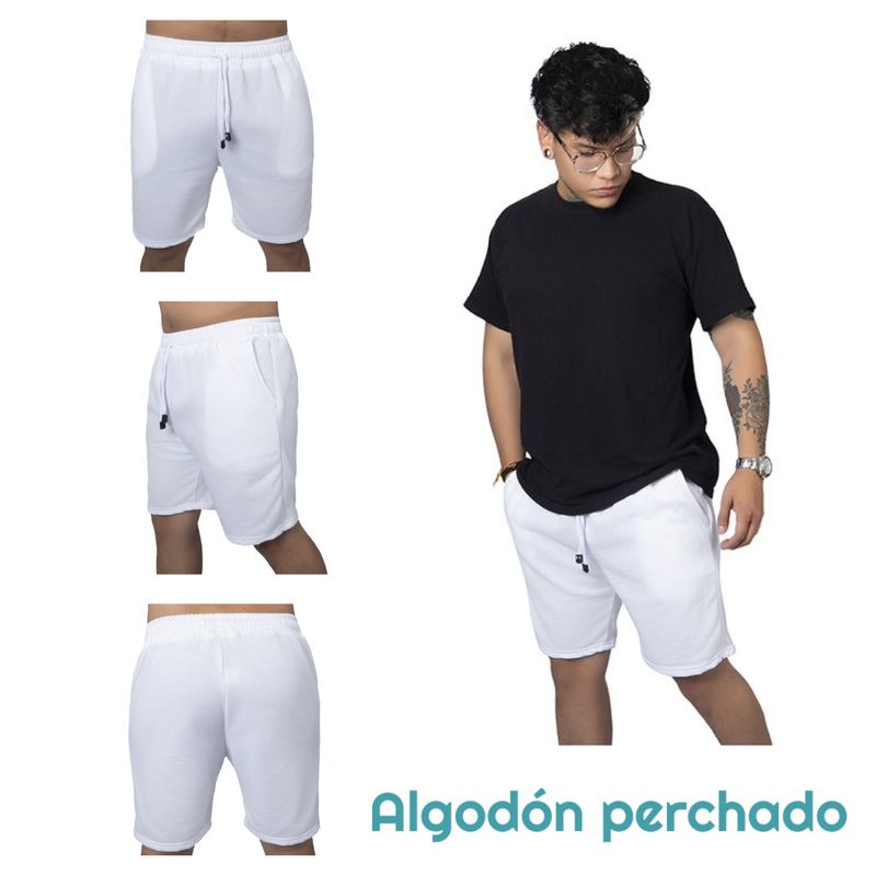 GENERICO - Pantaloneta Bermuda deportiva Casual en Algodon para hombre