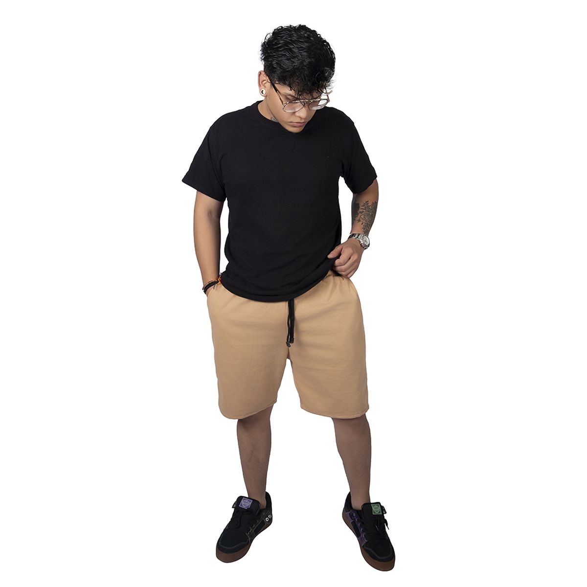 ADVANCE - Pantaloneta Bermuda deportiva Casual en Algodon para hombre