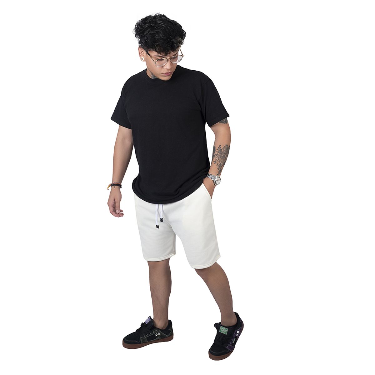 ADVANCE - Pantaloneta Bermuda deportiva Casual en Algodon para hombre