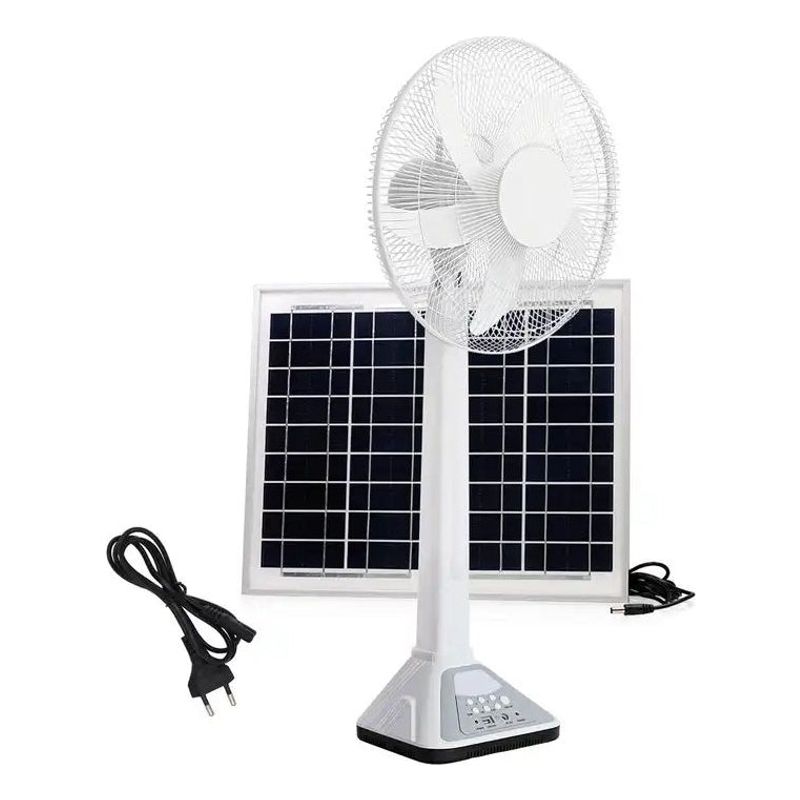 GENERICO - Abanico Ventilador Recargable con panel solar