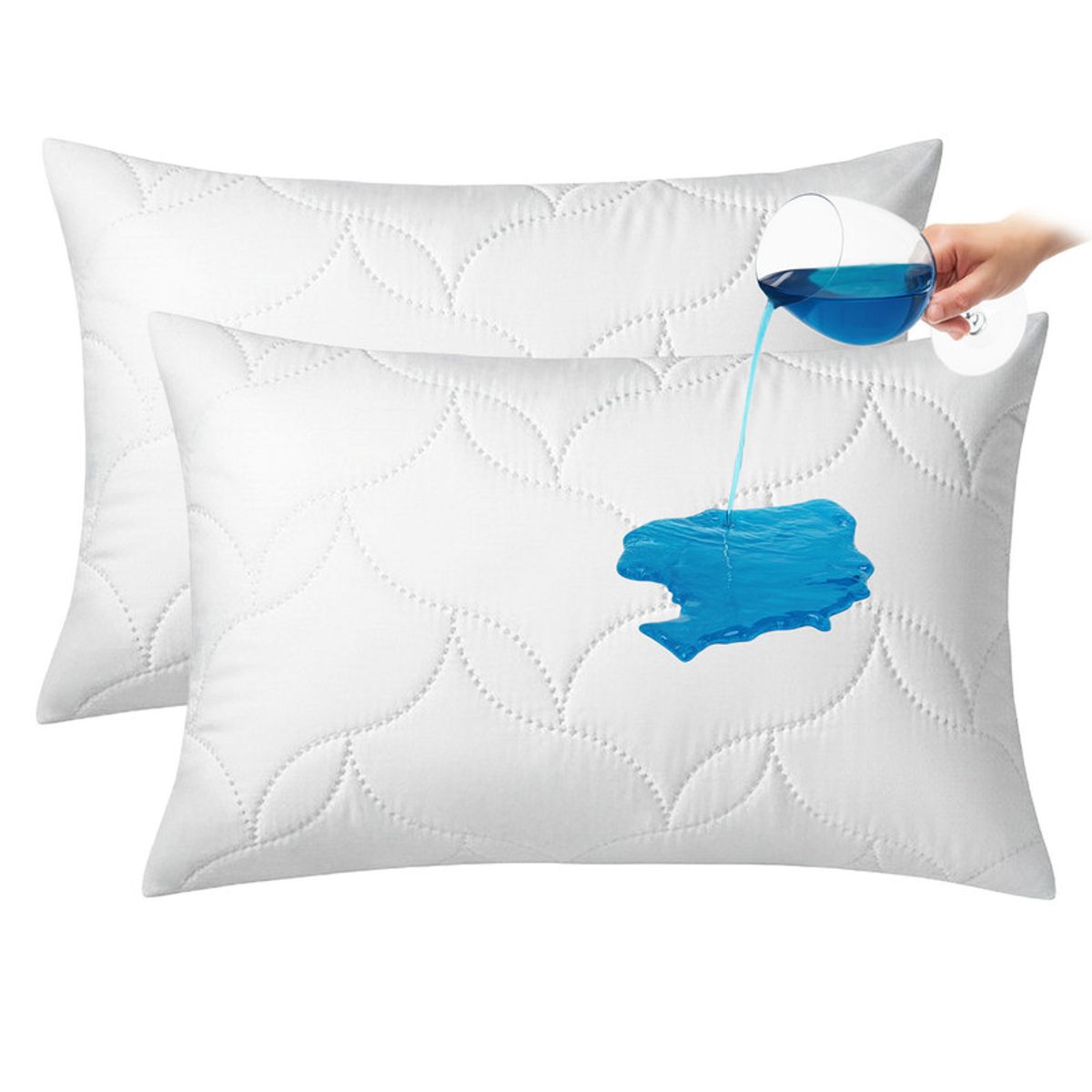 ENERGY PLUS - Set x2 Protectores de Almohada Antifluido 70x50 Ultrasonido